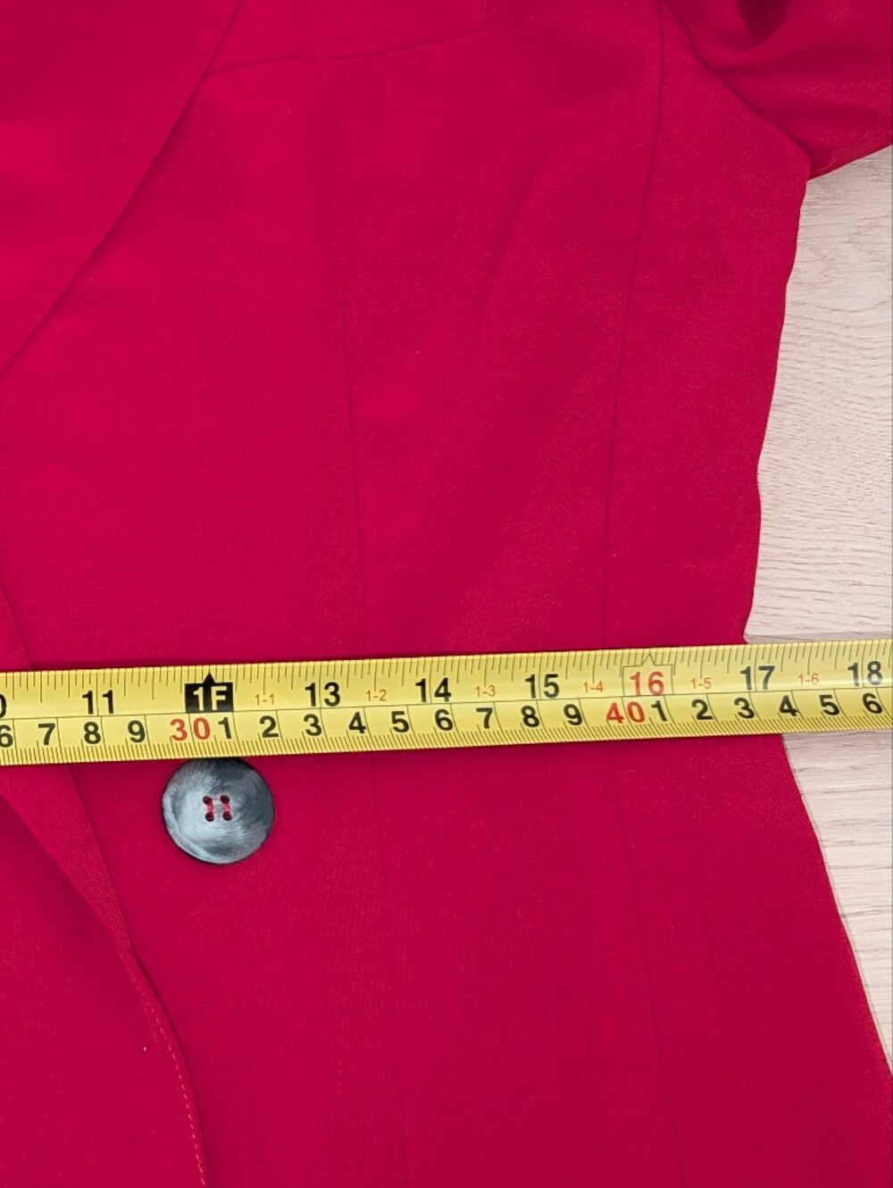 Hugo Buscati Silk Double-Breasted Bright Red Blazer - Picture 10 of 11